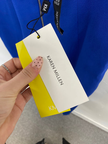 Fabulous Karen Millen Midi Dress UK 12 Blue special occasion GM485