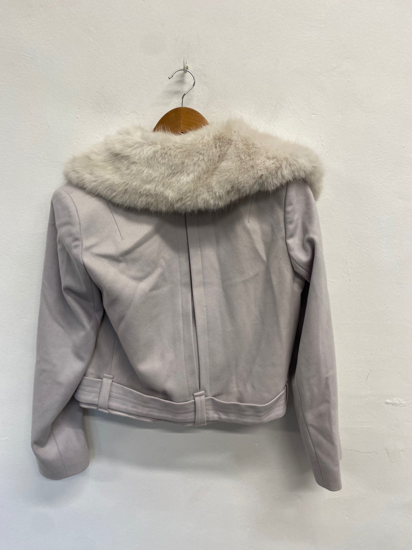 Fabulous French Connection Pea jacket UK 10 Lilac crop GM485