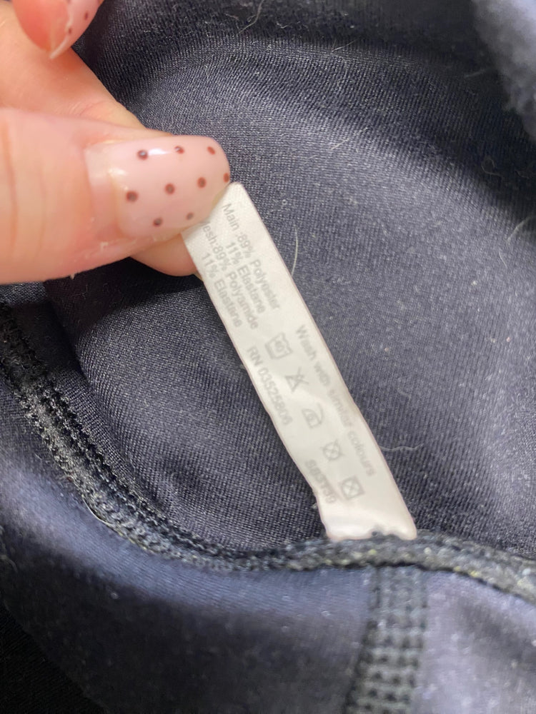 Fabulous Sweaty Betty mesh 7/8 Leggings UK M Khaki black GM485