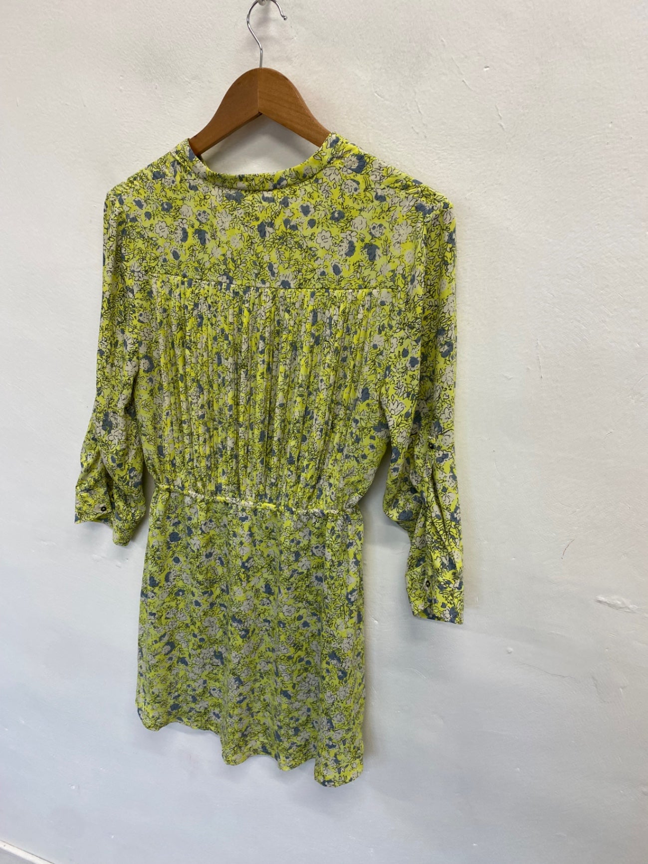 Fabulous Anthropologie Maeve Mini Dress UK S Green floral GM485