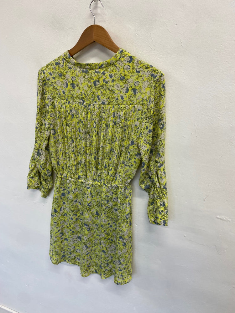 Fabulous Anthropologie Maeve Mini Dress UK S Green floral GM485