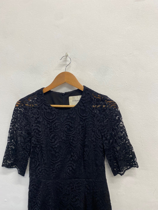 Fabulous L.K. Bennett Midi Dress UK 10 Black lace evening GM485