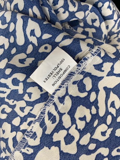 Fabulous Kemi Telford Dress UK S Blue leopard midi GM485