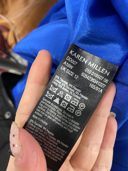 Fabulous Karen Millen Midi Dress UK 12 Blue special occasion GM485