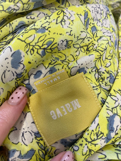 Fabulous Anthropologie Maeve Mini Dress UK S Green floral GM485