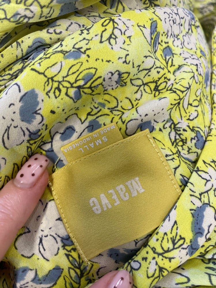 Fabulous Anthropologie Maeve Mini Dress UK S Green floral GM485