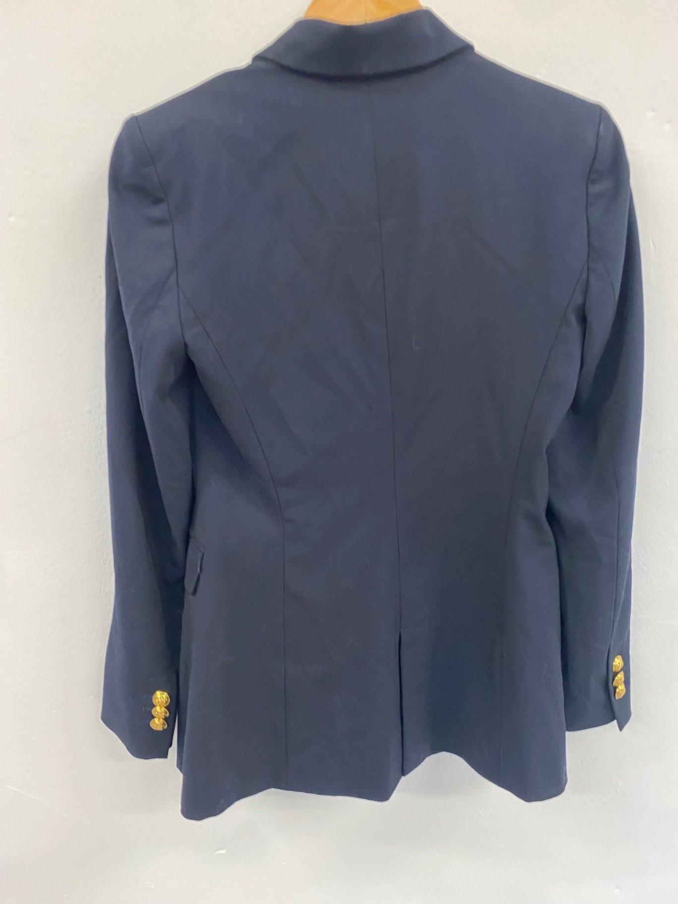 Fabulous Zara smart double breasted Blazer UKS Navy Blue GM486
