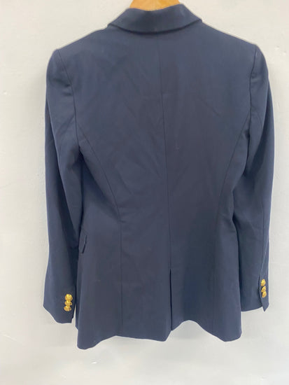 Fabulous Zara smart double breasted Blazer UKS Navy Blue GM486