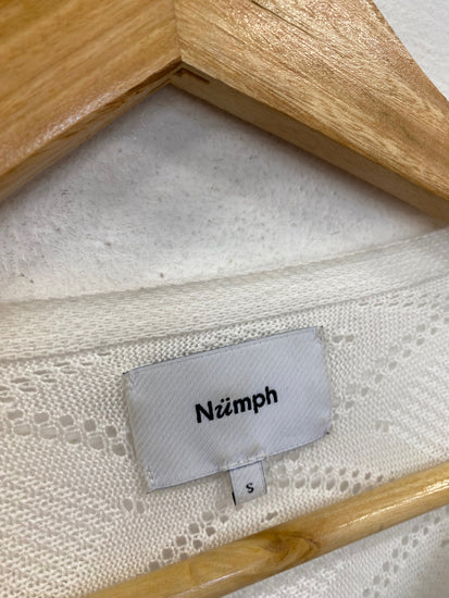 Fabulous Numph crochet fine knit Sweater UKS Cream SR006