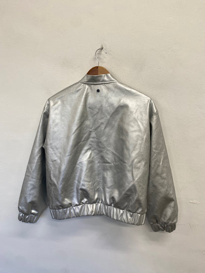 Fabulous Numph Bomber Jacket UK 10 Silver new SR006