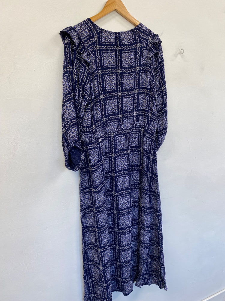 Fabulous Saint Tropez Desiree Maxi Dress UkM Blue boho chic SR006
