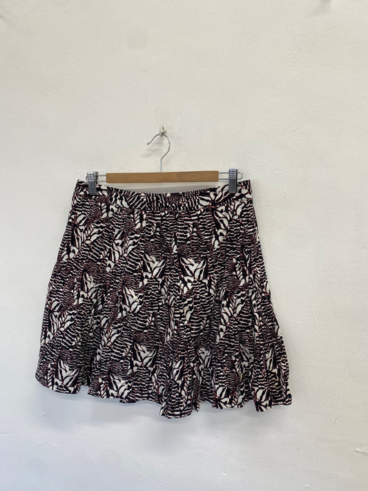 Fabulous Reiss sitars Midi Skirt UK 12 Black and white red CS001