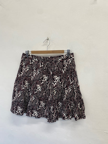 Fabulous Reiss sitars Midi Skirt UK 12 Black and white red CS001