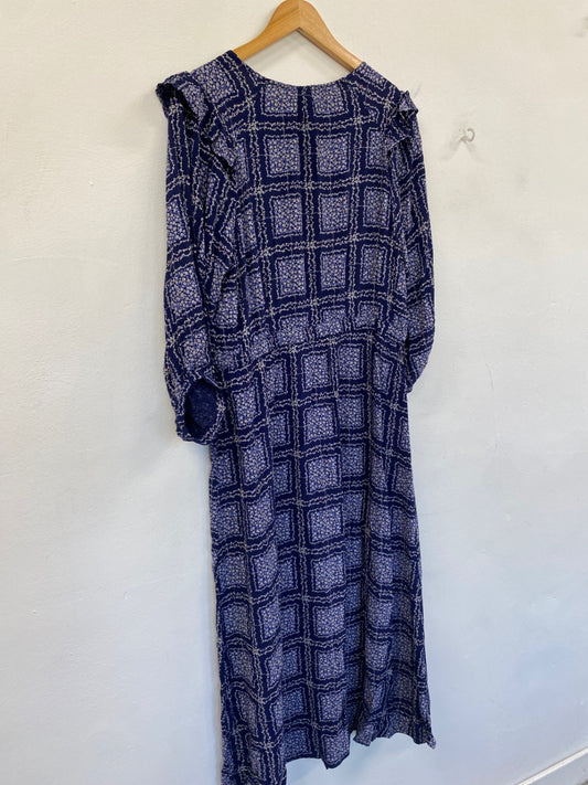 Fabulous Saint Tropez Desiree Maxi Dress UkM Blue boho chic SR006