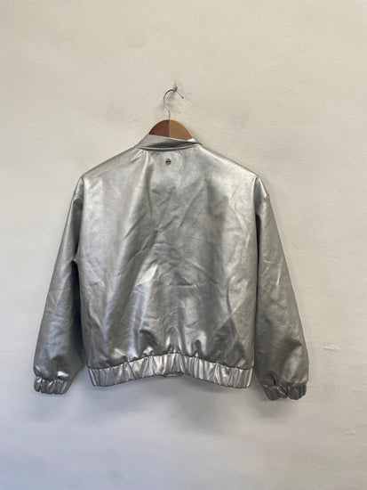 Fabulous Numph Bomber Jacket UK 10 Silver new SR006