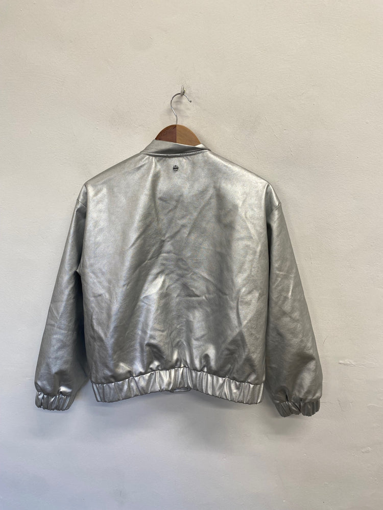 Fabulous Numph Bomber Jacket UK 10 Silver new SR006