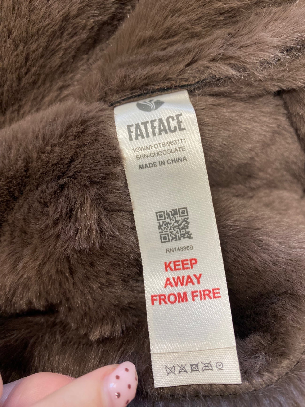 Fabulous Fat Face Aviator jacket UK 12 Brown faux SR006