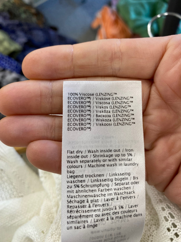 Fabulous Numph crochet fine knit Sweater UKS Cream SR006