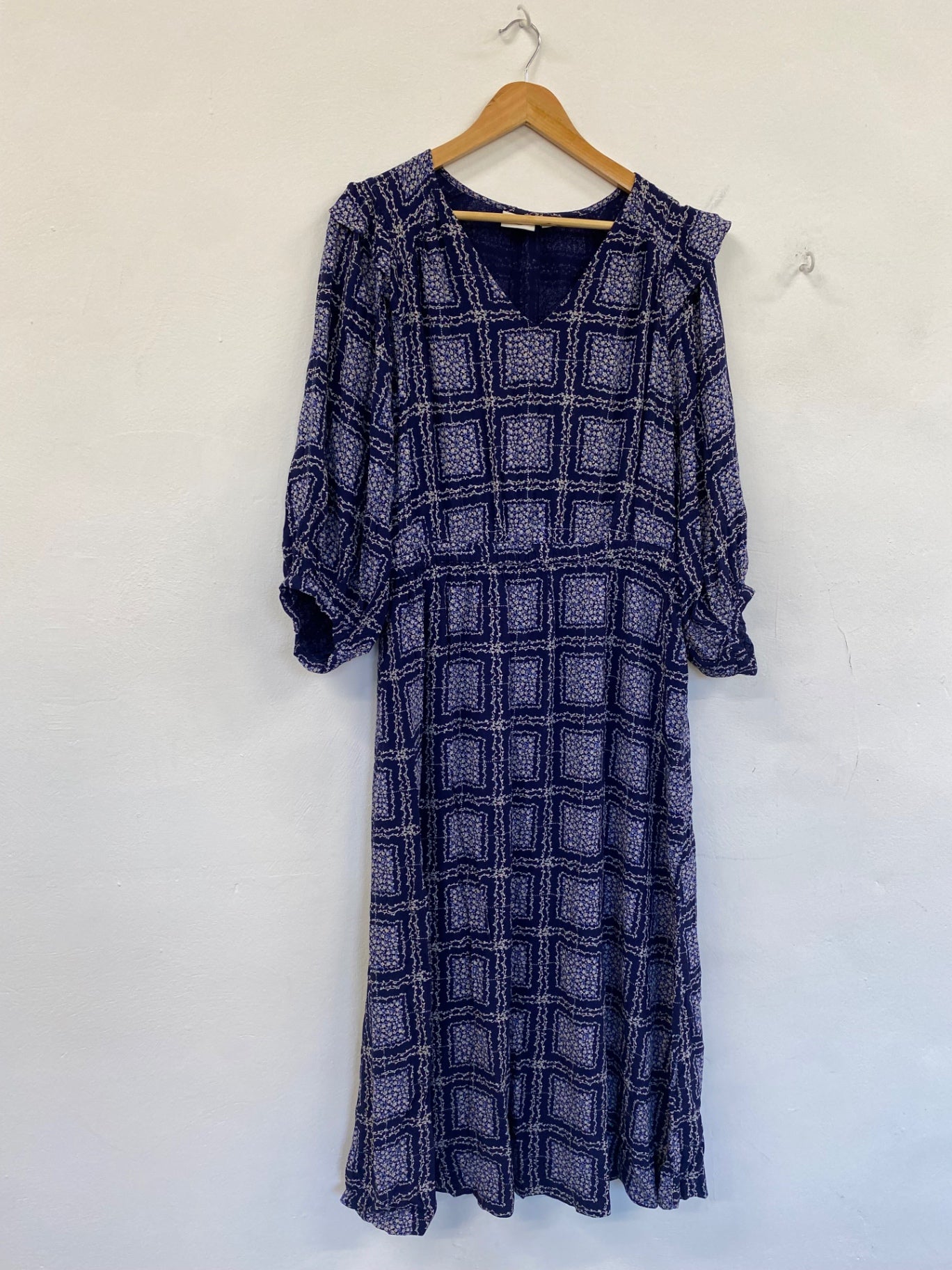 Fabulous Saint Tropez Desiree Maxi Dress UkM Blue boho chic SR006