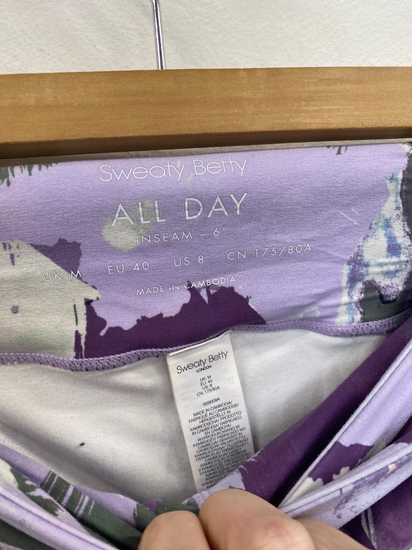 Fabulous Sweaty Betty all Day 6” Shorts UK M Lilac SR006