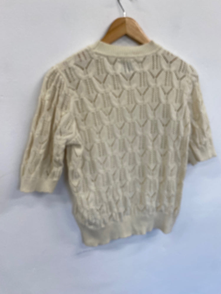Fabulous Numph crochet retro Sweater UKS Cream SR006