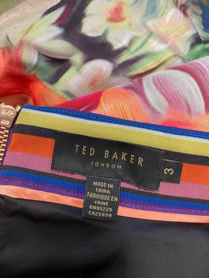 Fabulous Ted Baker Midi Skirt UK 12 Multicolor floral CS001