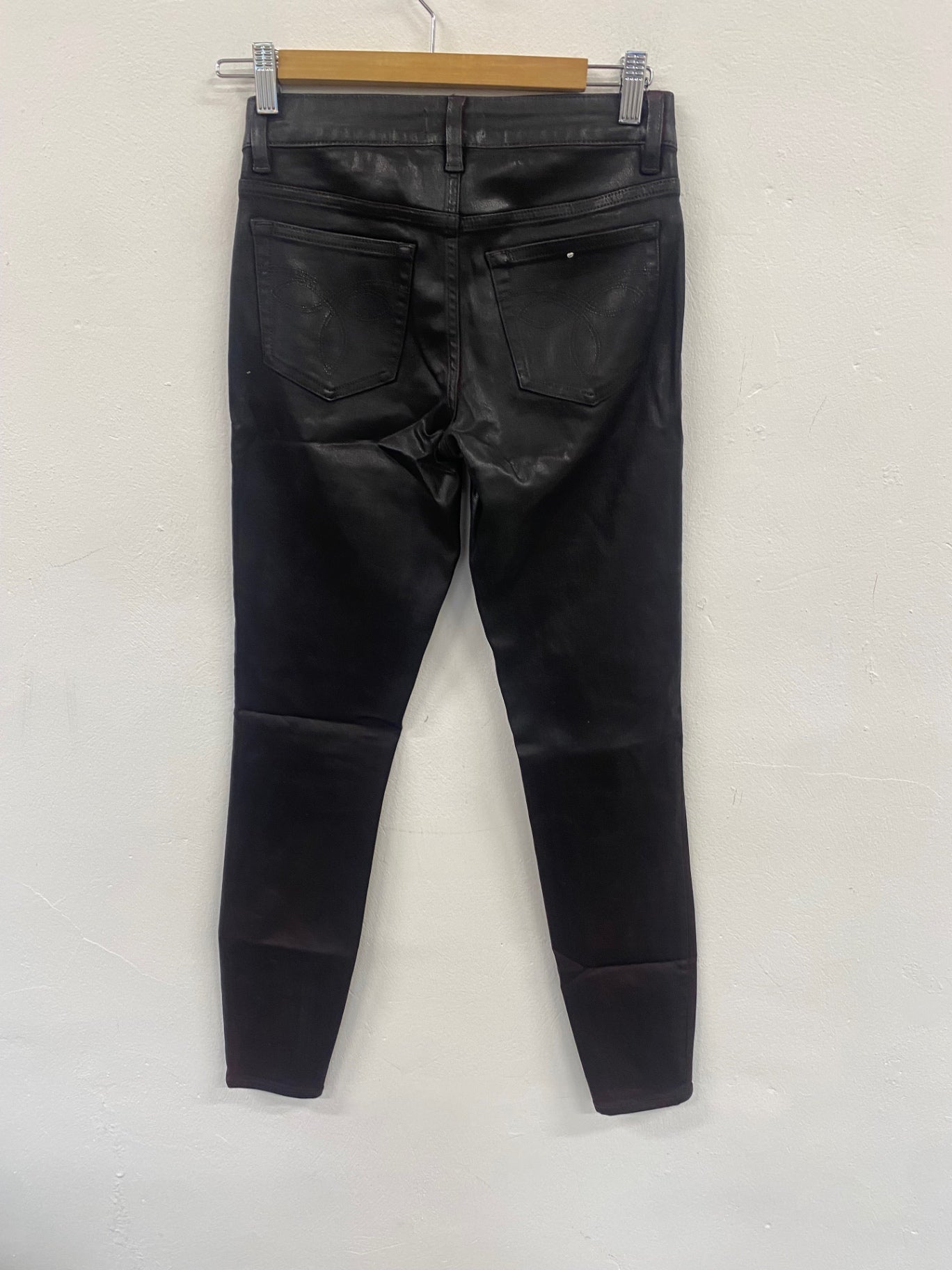 Fabulous Ted Baker Ombray Wet Look Jeans UK8 Black red SM487