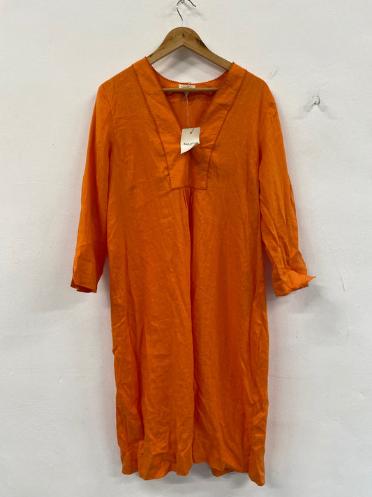 Fabulous NoLogo ethnic linen Dress UKS Orange CS001