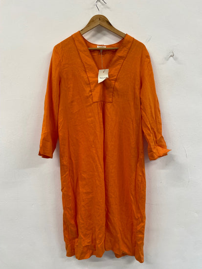 Fabulous NoLogo ethnic linen Dress UKS Orange CS001