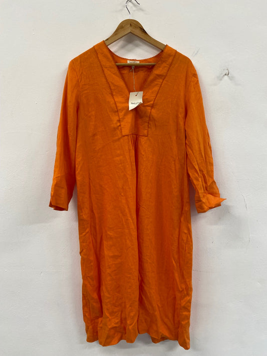 Fabulous NoLogo ethnic linen Dress UKS Orange CS001