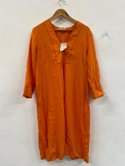 Fabulous NoLogo ethnic linen Dress UKS Orange CS001