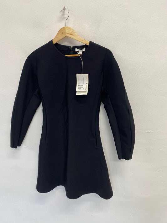 Fabulous COS Midi Dress UK S Black scuba a line CS001