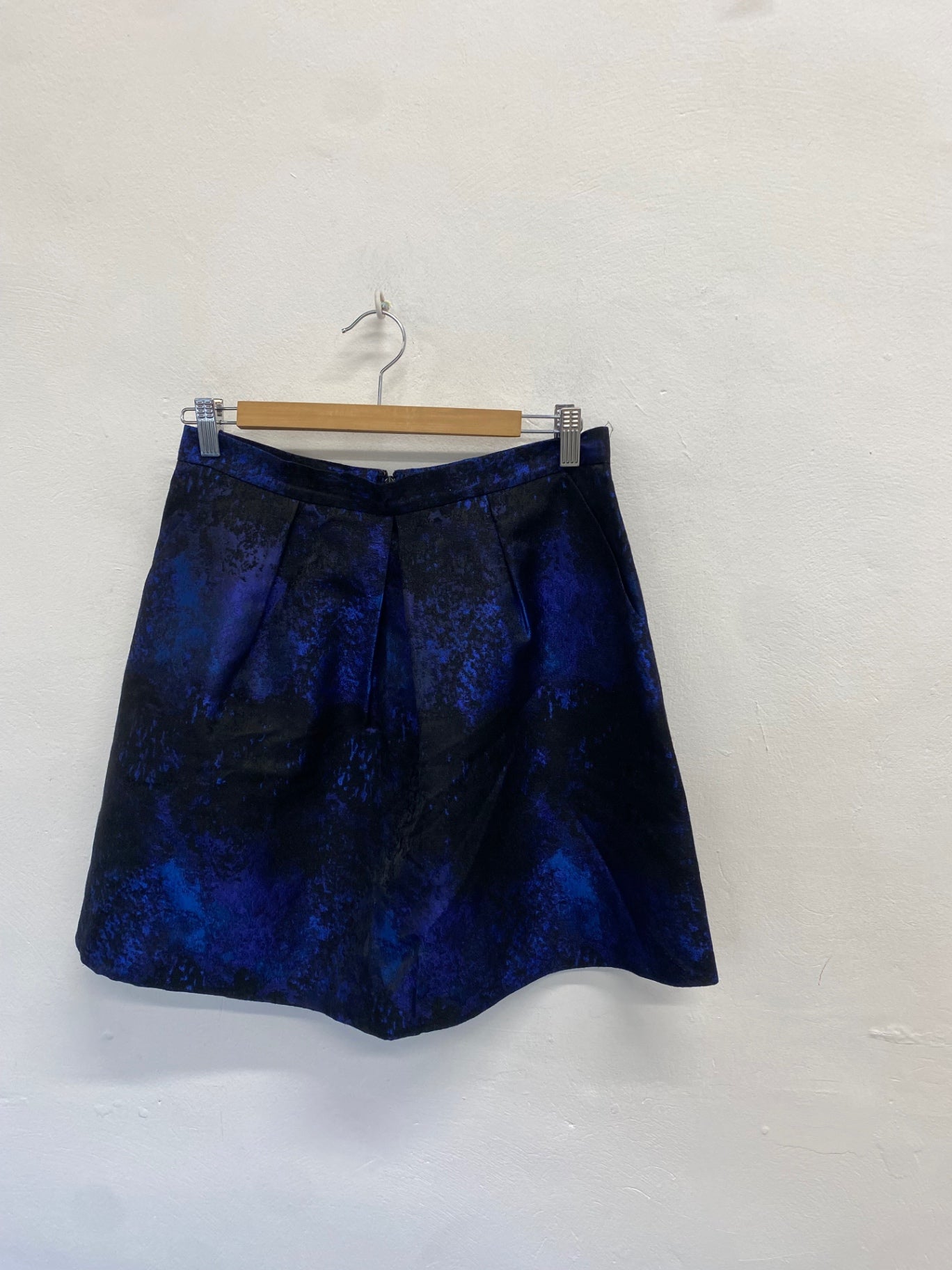 Fabulous Cos Midi Skirt UK 12 Black and Blue abstract CS001