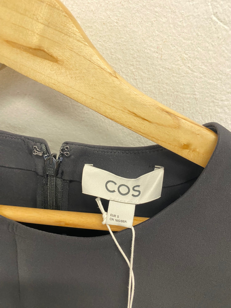 Fabulous COS Midi Dress UK S Black scuba a line CS001