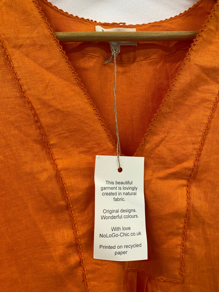 Fabulous NoLogo ethnic linen Dress UKS Orange CS001