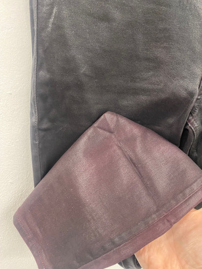 Fabulous Ted Baker Ombray Wet Look Jeans UK8 Black red SM487