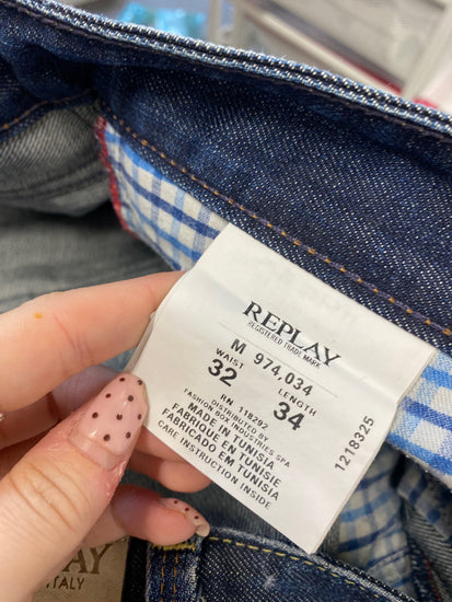 Fabulous Replay darban Straight jeans W32" L34 Blue SW001