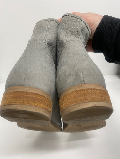 Fabulous Next buttersoft leather suede ankle  Boots UK5 petrol Grey AC488