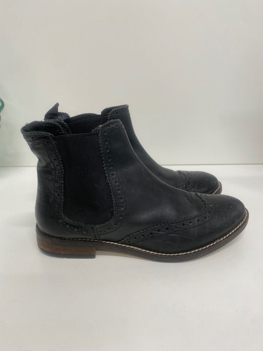 Fabulous Dune Brogued Leather ankle Boots UK5 Black Classic AC488