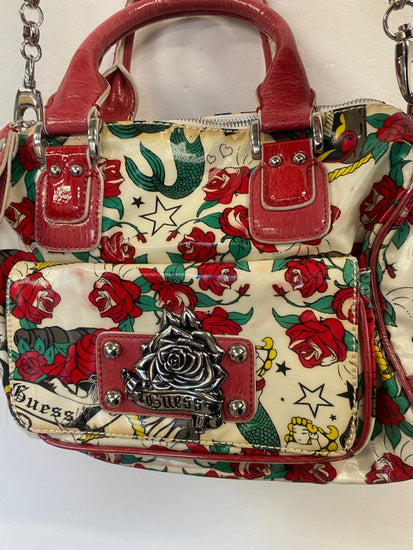 Fabulous vintage Guess tattoo & rose Crossbody Bag Rare SW001