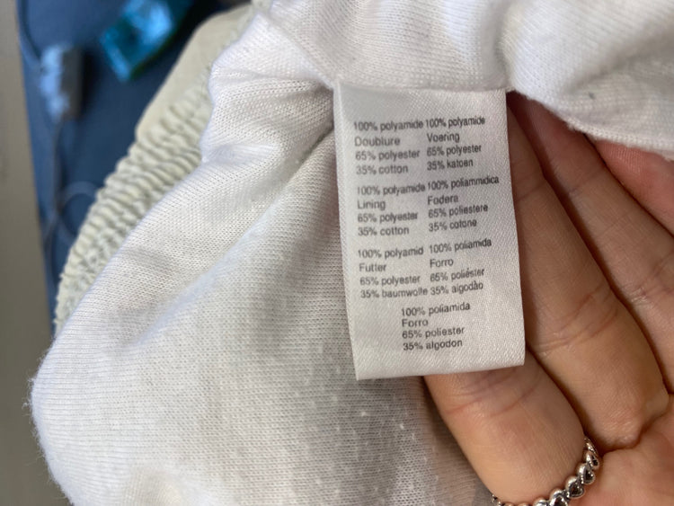 Fabulous Lacoste y2k Cropped trousers UK S Beige track pants 3/4 SW001