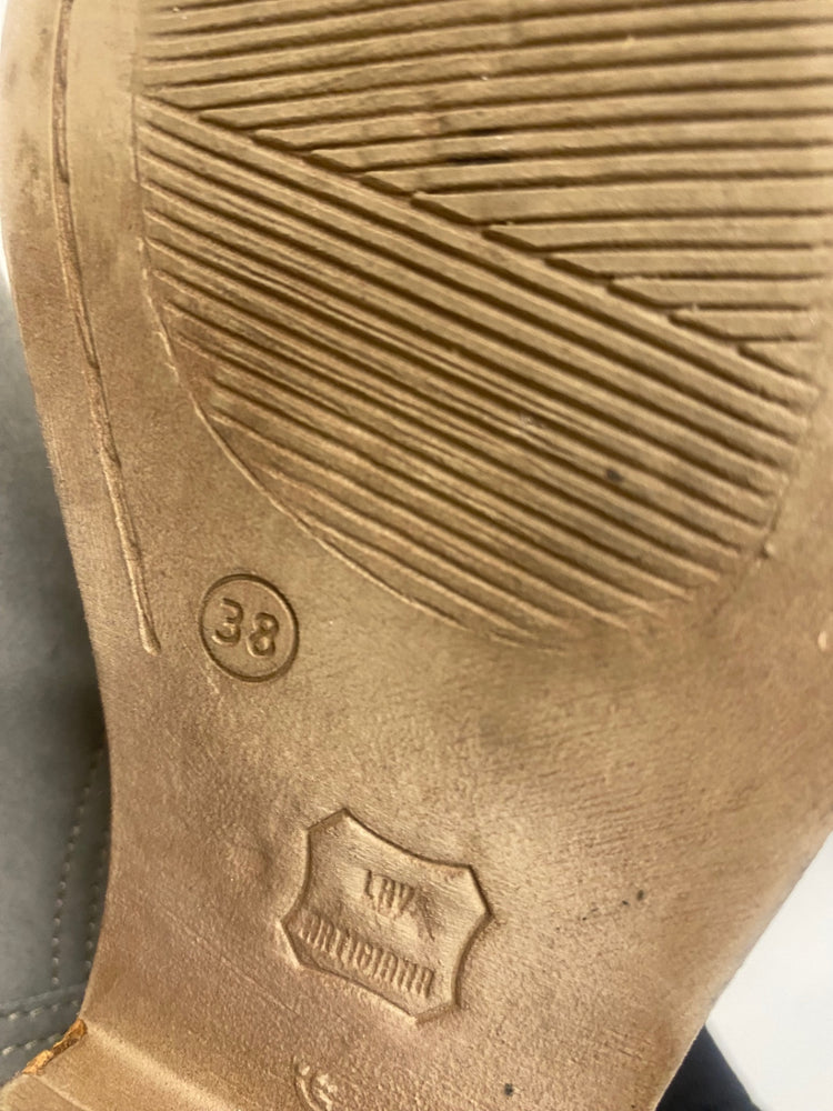 Fabulous Next buttersoft leather suede ankle  Boots UK5 petrol Grey AC488