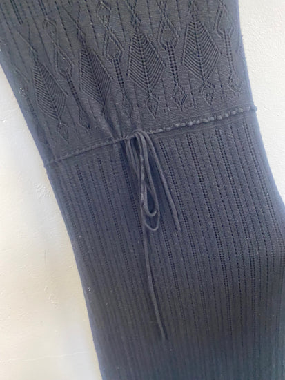 Fabulous Vintage crochet Kookai Dress Uk8 Black y2K AC488