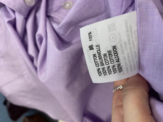Fabulous Aquascutum two fold cotton Shirt 16" Lilac SW001