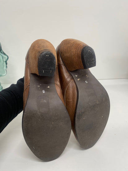 Fabulous Red Herring Y2K laced ankle  Boots UK5 Tan leather AC488