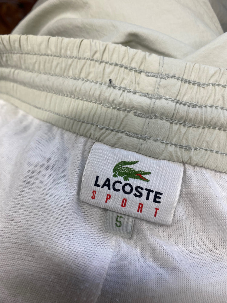 Fabulous Lacoste y2k Cropped trousers UK S Beige track pants 3/4 SW001