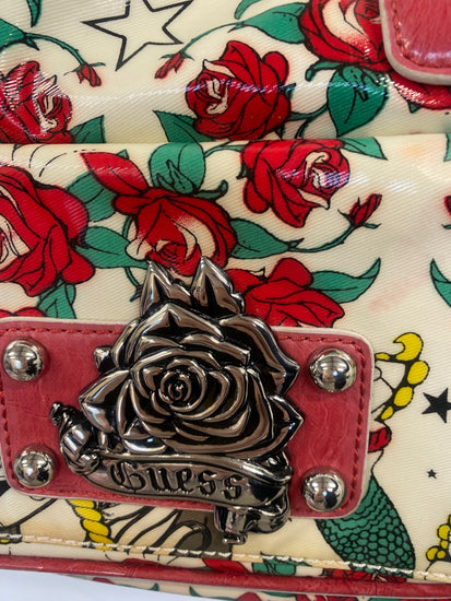 Fabulous vintage Guess tattoo & rose Crossbody Bag Rare SW001