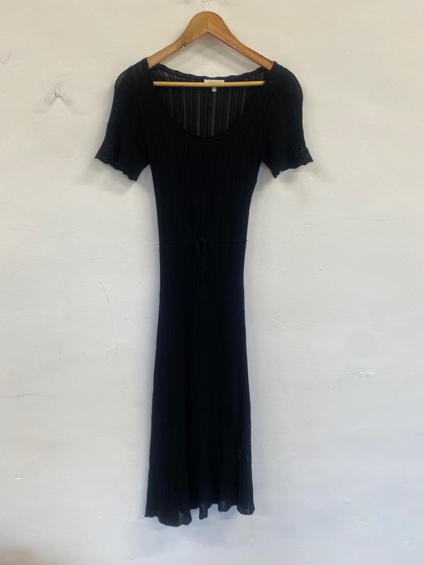 Fabulous Vintage crochet Kookai Dress Uk8 Black y2K AC488