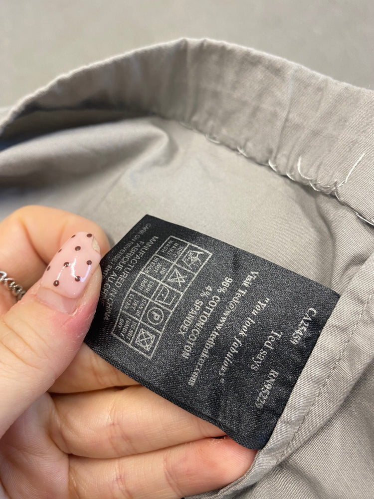 Fabulous Ted Baker Midi Dress UK 8 Grey frill hem safari UK 8 AC488