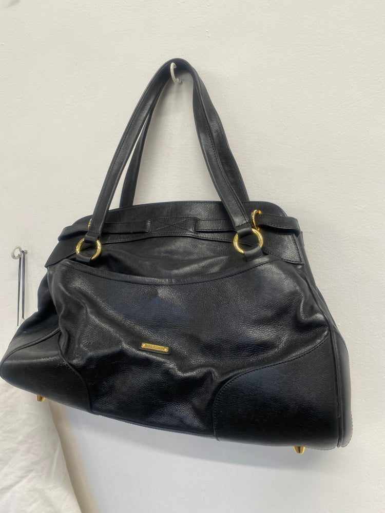 Fabulous Vintage Y2K Moschino Handbag One Size Black Gold hardware SM487